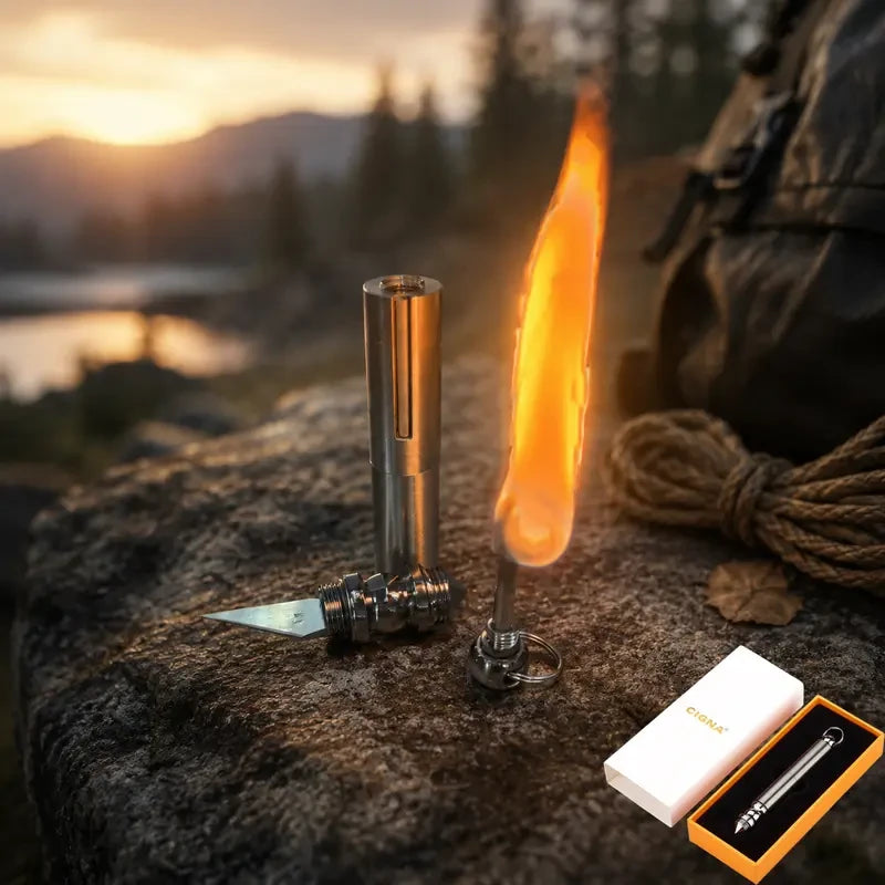 Windproof Metal Match Keychain
