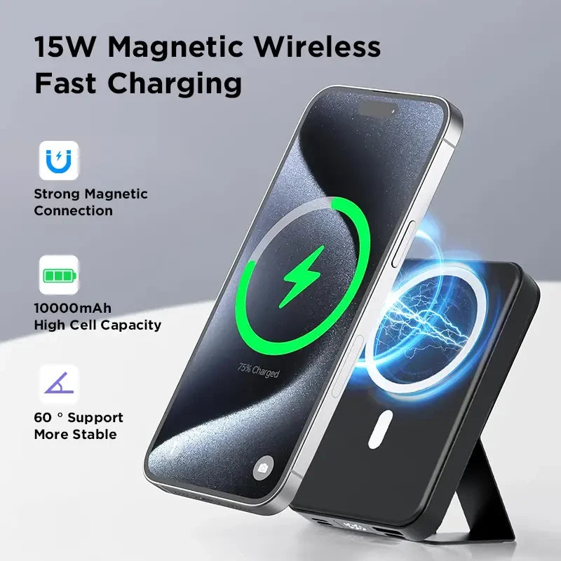 Magnetic Wireless Portable Power Bank