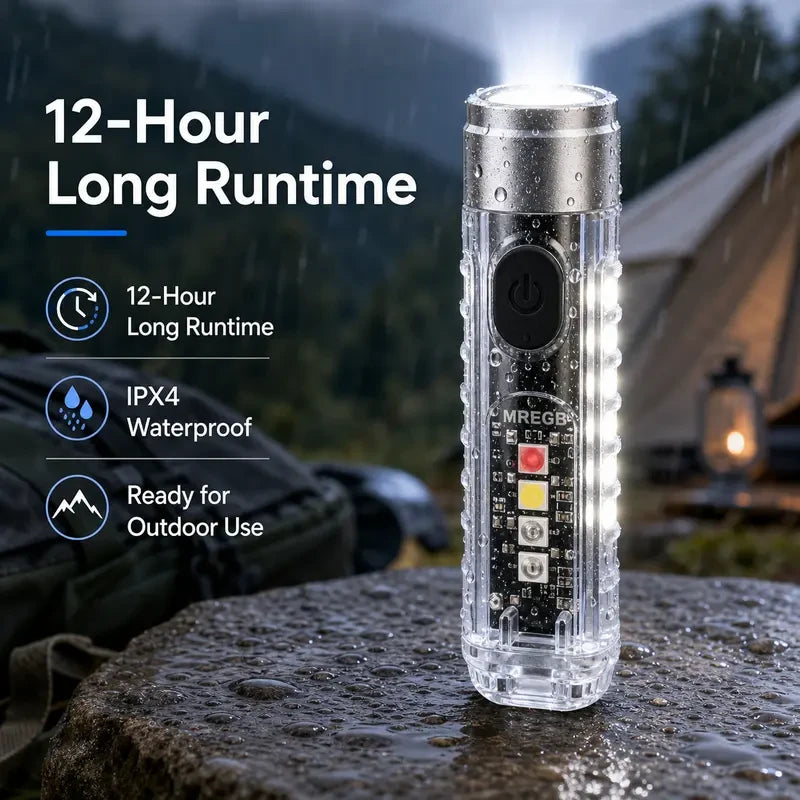 MREGB Rechargeable Magnetic Keychain Flashlight