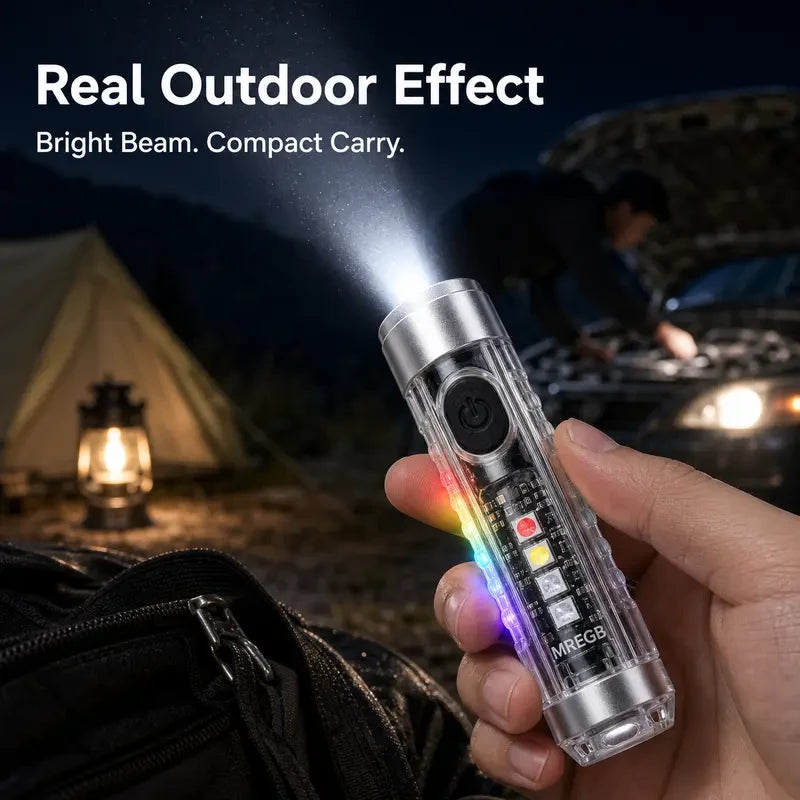 MREGB Rechargeable Magnetic Keychain Flashlight
