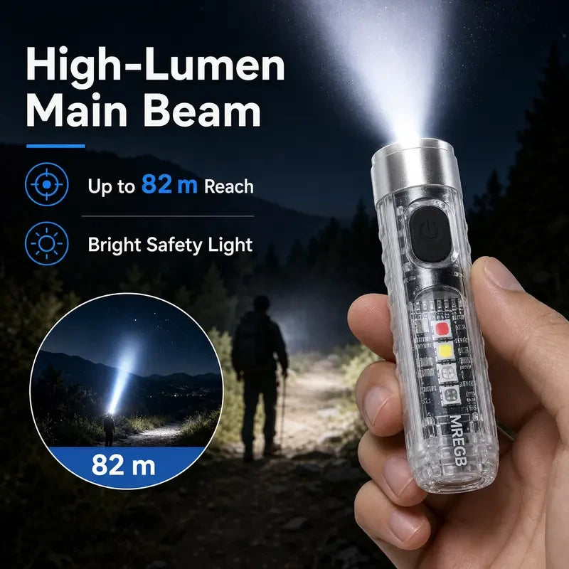 MREGB Rechargeable Magnetic Keychain Flashlight