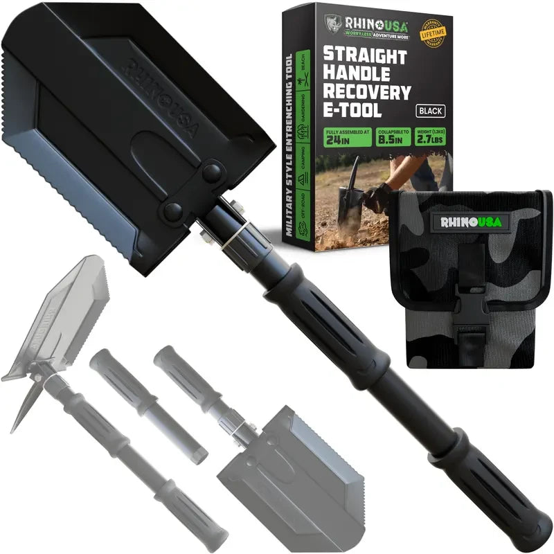 Folding Carbon Steel Survival Shovel