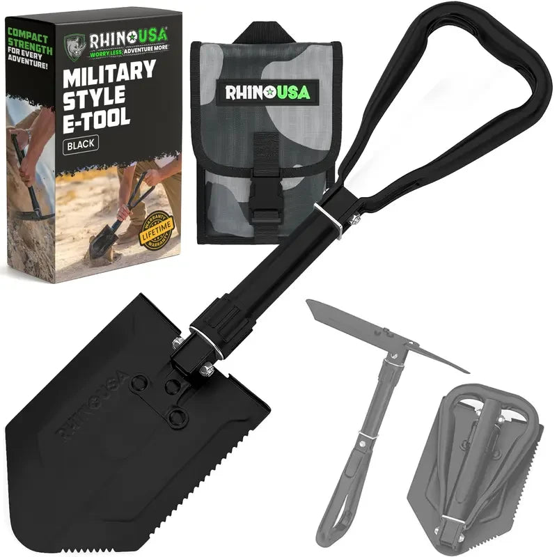 Folding Carbon Steel Survival Shovel