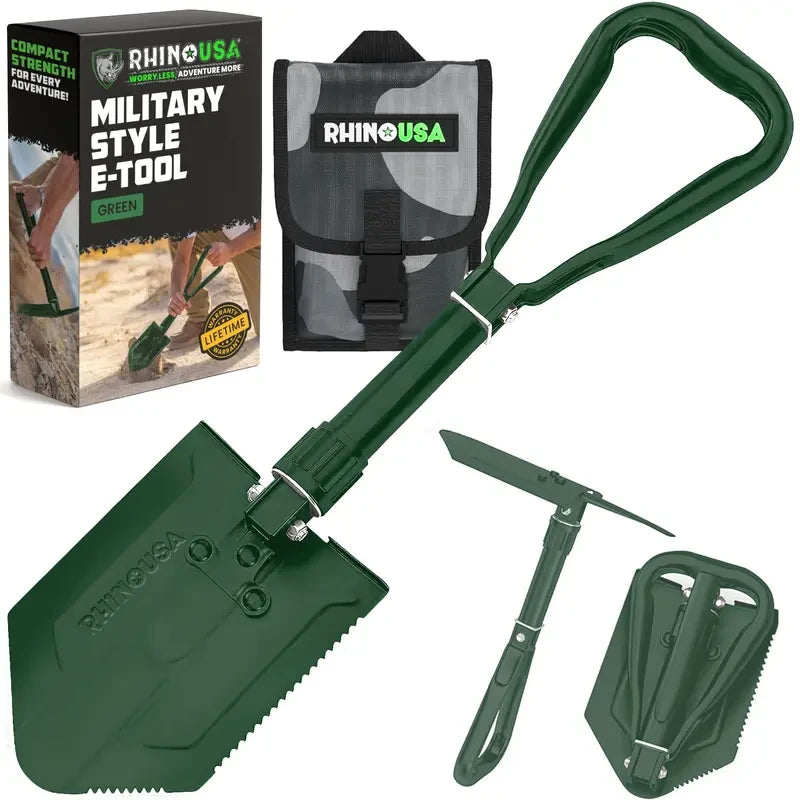 Folding Carbon Steel Survival Shovel