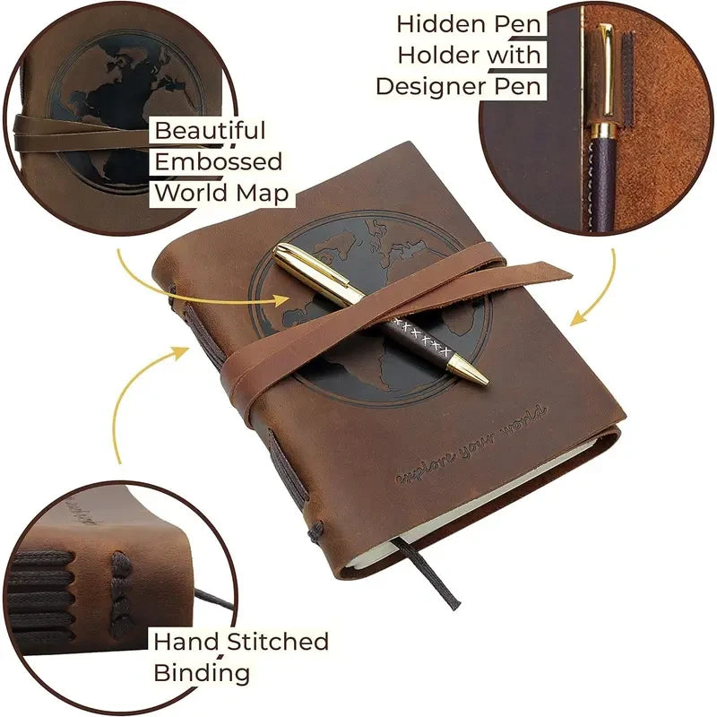 Embossed Leather Daily Journal