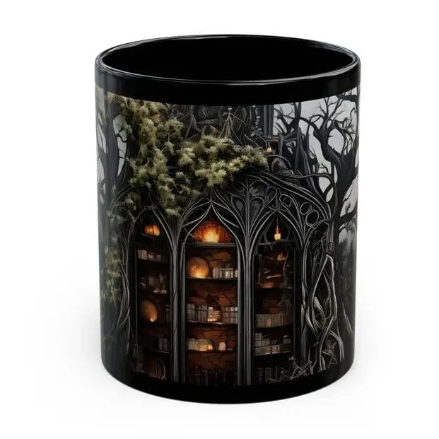 Forest Library Ceramic Mug