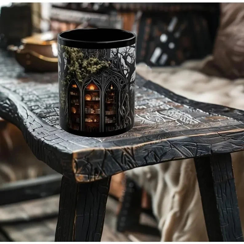 Forest Library Ceramic Mug