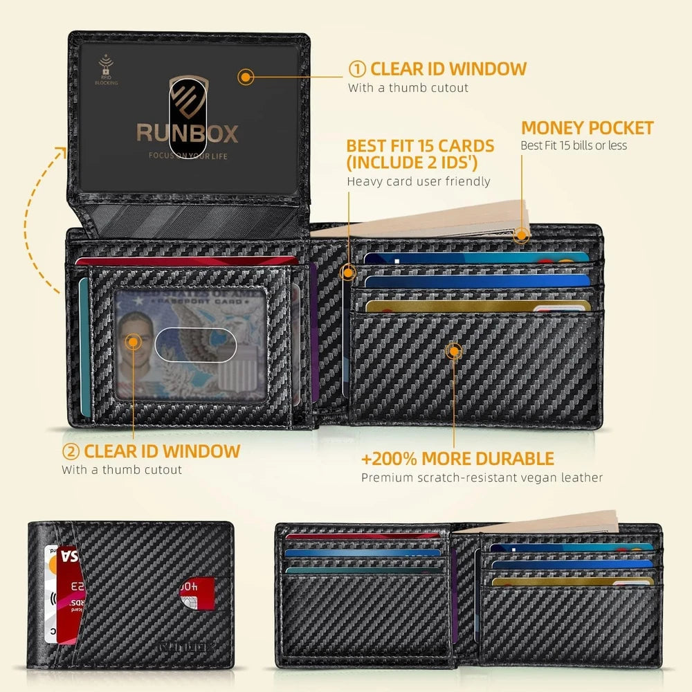 Minimalist RFID Leather Bifold