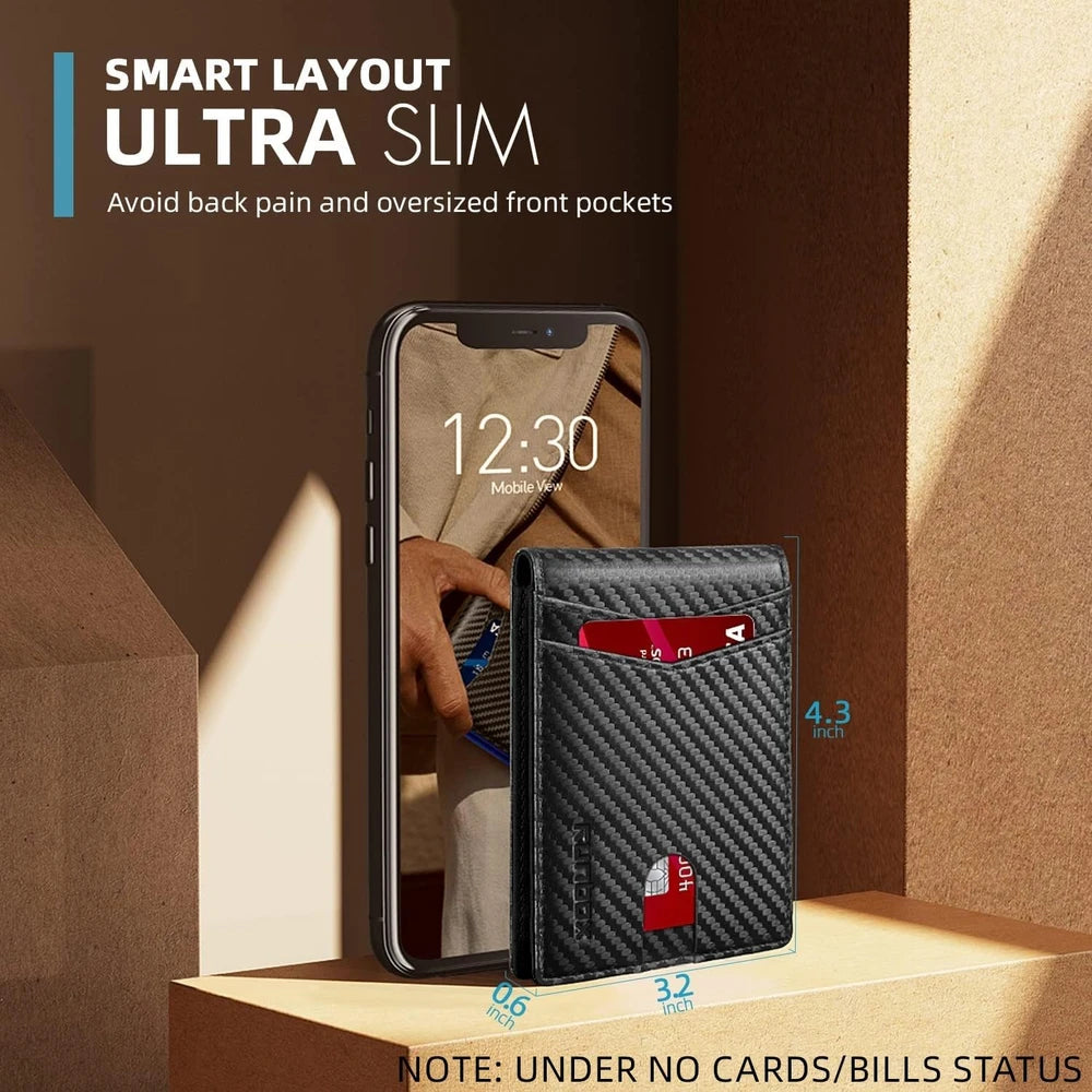 Minimalist RFID Leather Bifold