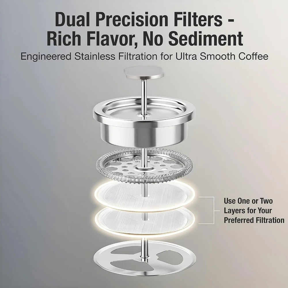 Portable Stainless French Press Set