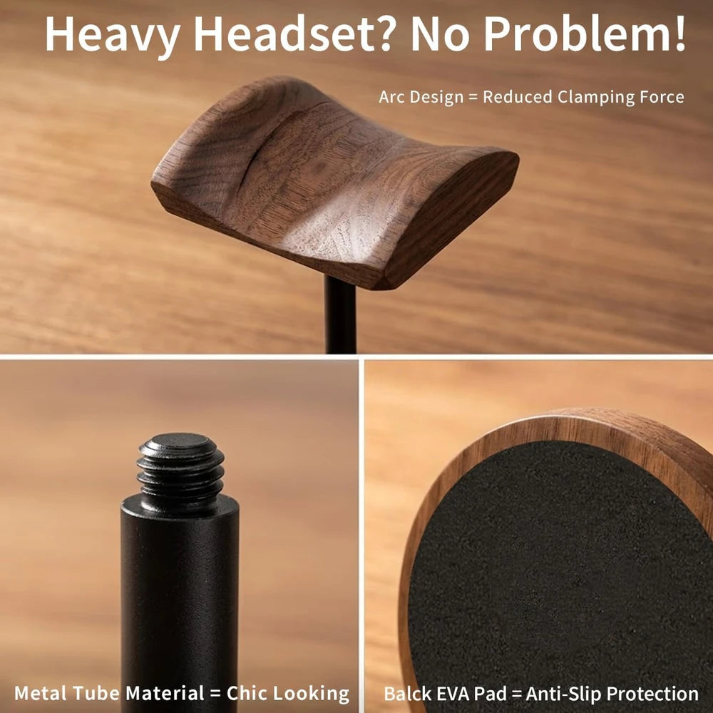 Minimalist Wooden Headphone Stand