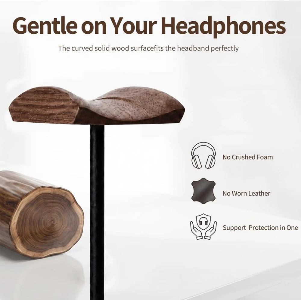Minimalist Wooden Headphone Stand