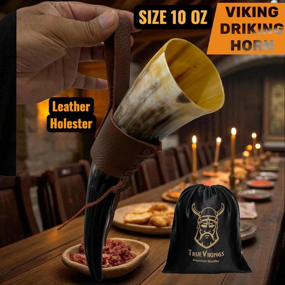 Authentic Polished Viking Drinking Horn