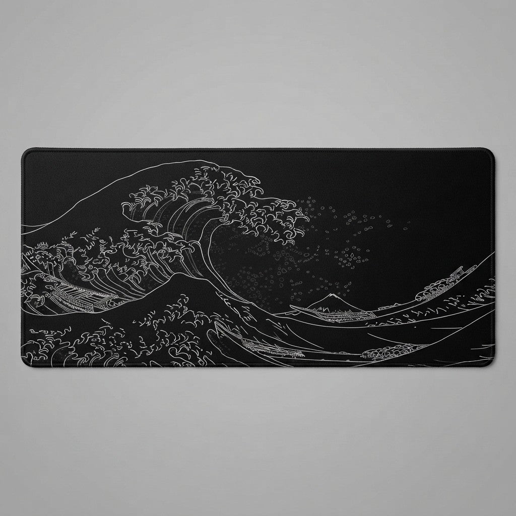 Japanese Wave Gaming Desk Mat